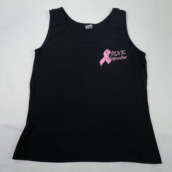 Hanes Pink Magnolias Tank Top Pink Lettering Classic Fit Small Black - Picture 2 of 9